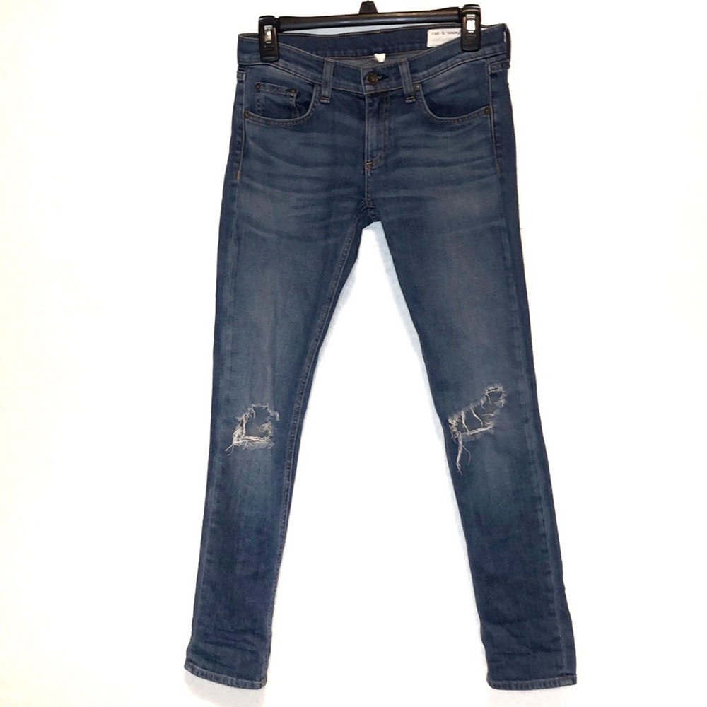 rag & bone / JEAN DRE distressed rip knee size 24 blue jean
